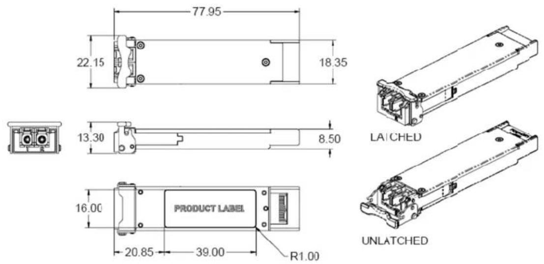 Finisar FTLX1812M3BNL - Mechanical Specifications - 1