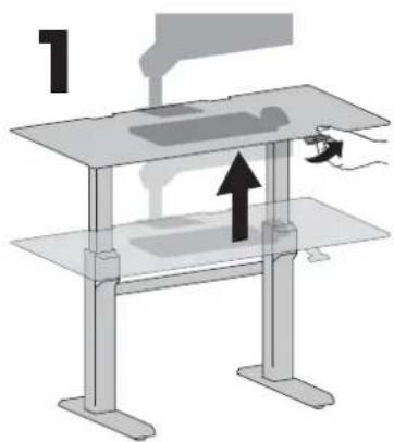 Diagram of a mechanical setup with a device and motion arrows, no readable text or symbols present