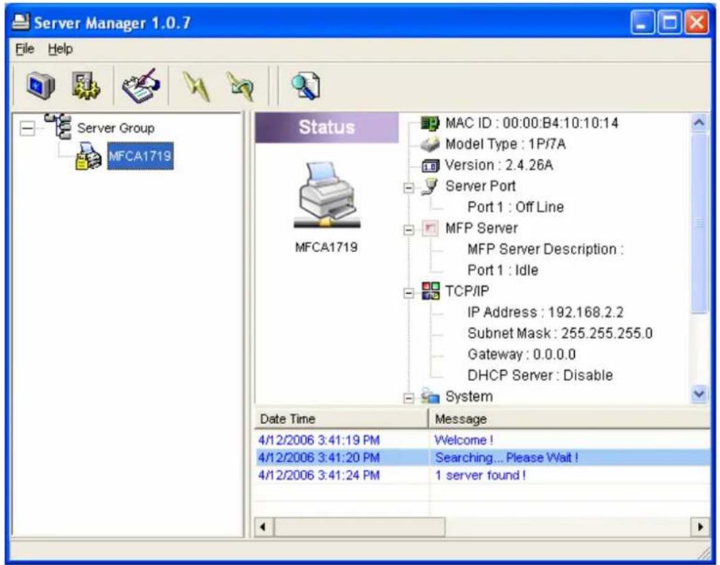 Edimax PS-1207MF - Status of MFP Server - 1