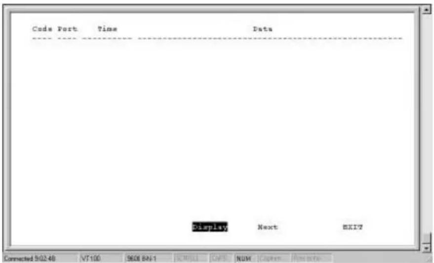 Code Port Time Data Display Next EXIT