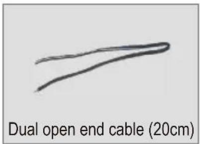 Dual open end cable (20cm)