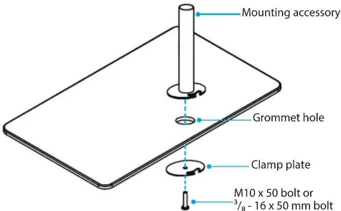 StarTech.com ARMSTSLG - Clamp equipment to the grommet hole - 1