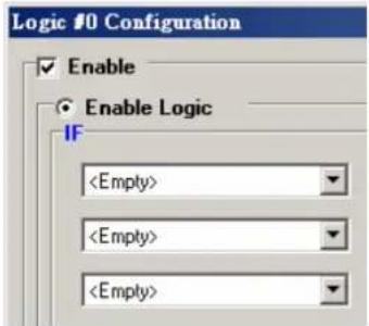 Logic #0 Configuration Enable Enable Logic IF