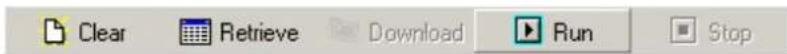 Clear Retrieve Download Run Stop