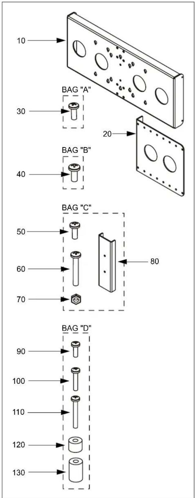 10 30 40 BAG "A" BAG "B" BAG "C" 50 60 70 80 90 100 110 120 130 BAG "D"