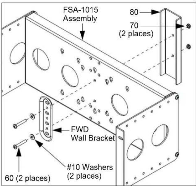 FSA-1015 Assembly 80 70 (2 places) FWD Wall Bracket #10 Washers (2 places) 60 (2 places)