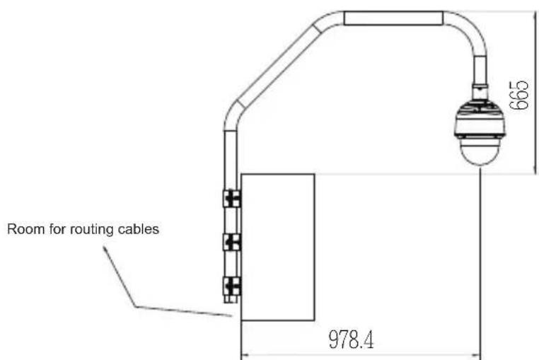 Room for routing cables 978.4 665