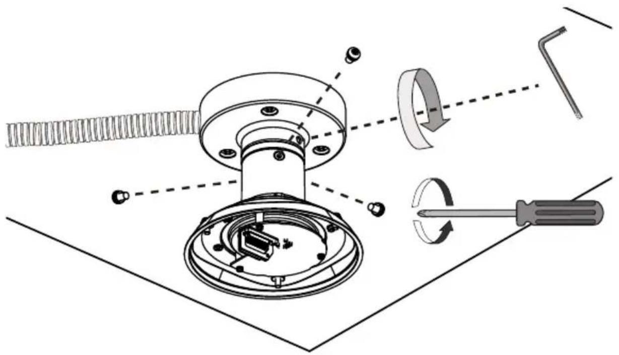 Technical diagram illustrating mechanical assembly with labeled components and motion arrows