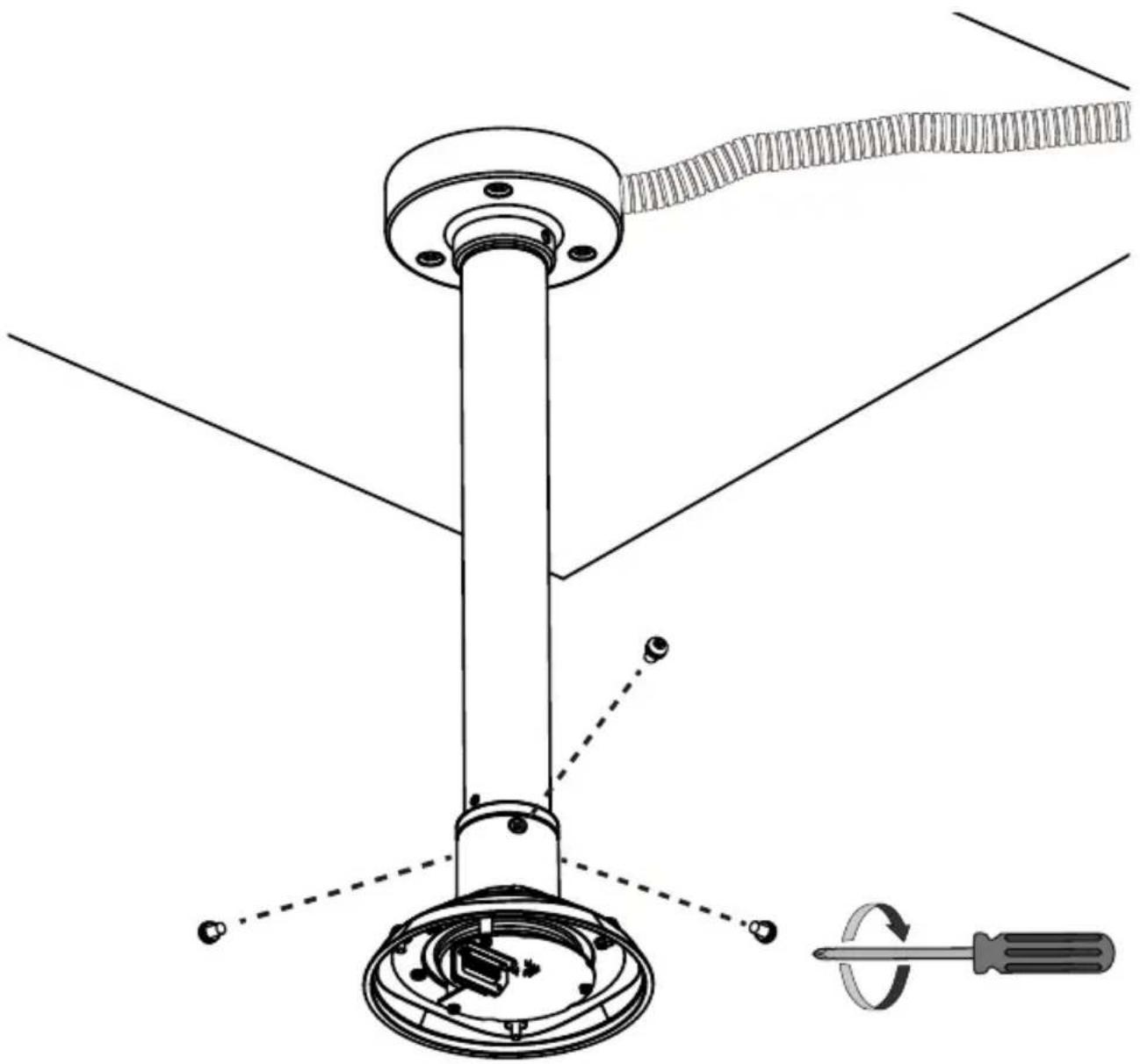 Vivotek AM-231 - IV-1-2. Pendant Mount with Pendant Pipe: AM-116/AM-117 & AM-118 - 4