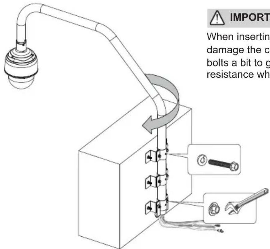 IMPORT When inserting damage the ca bolts a bit to g resistance wh