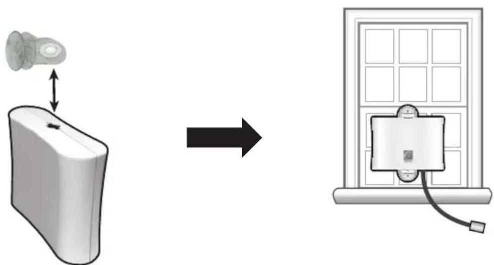zBoost Trio Connect ZB570-A - FIRST: Place the Signal Antenna on the interior of a window located in the area of best signal - 1