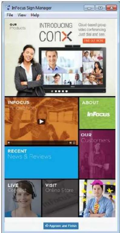 INFOCUS INS-SIGNMGR - To preview an HTML5 digital sign - 2