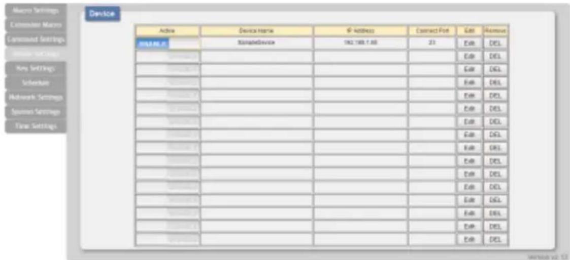 KanexPro WP-IPKEYPAD8 - Device Settings - 1