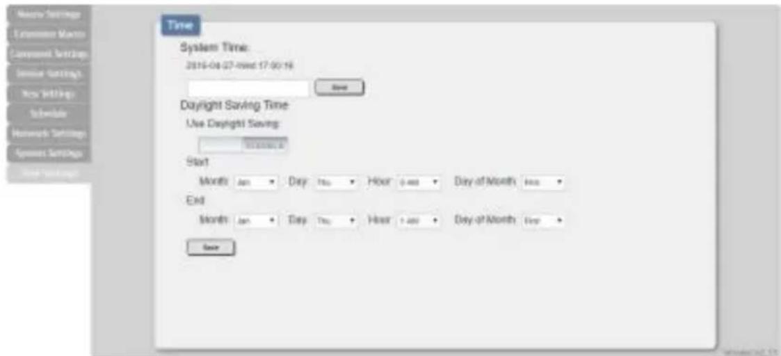 KanexPro WP-IPKEYPAD8 - Time Settings - 1