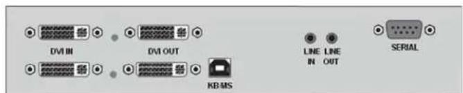 DVI IN DVI OUT KB-MS LINE IN LINE OUT SERIAL