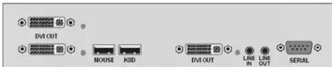 DVI OUT MOUSE KBD DVI OUT LINE IN LINE OUT SERIAL