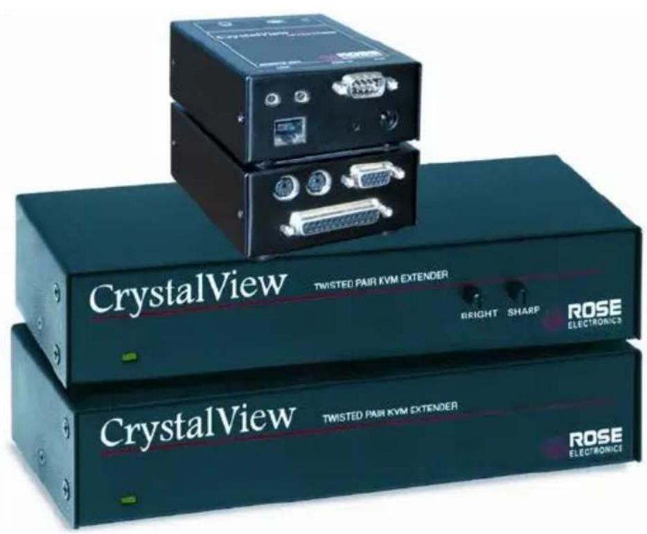CrystalView TWISTED PAIR KVM EXTENDER BRIGHT SHARP ROSE ELECTRONICS CrystalView TWISTED PAIR KVM EXTENDER ROSE ELECTRONICS