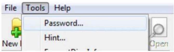 File Tools Help Password... Hint...
