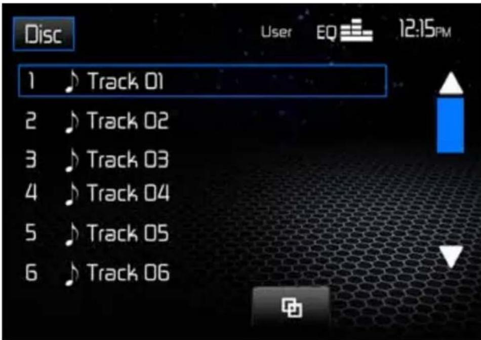 JENSEN VM9126 - Playlist Screen - 1