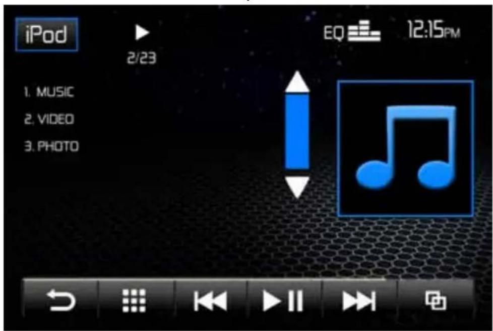 JENSEN VM9126 - Accessing iPod® Mode - 1