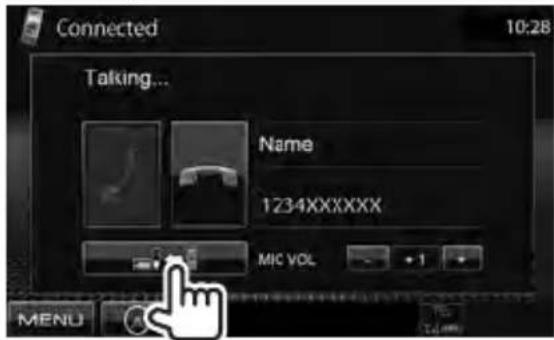 JVC DDX630WBTM - Switching between handsfree mode and phone mode - 1