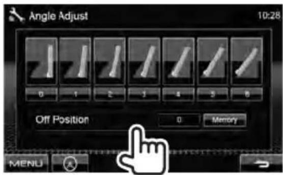 JVC DDX630WBTM - Adjusting the panel angle - 1