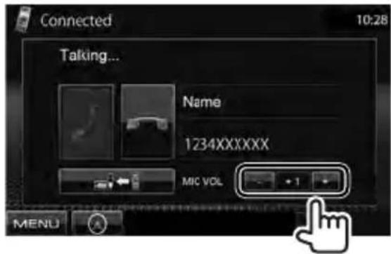 JVC DDX630WBTM - Adjusting the volume of microphone - 1