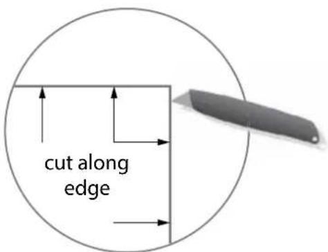 cut along edge