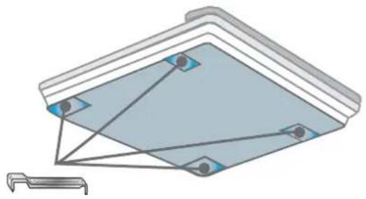 CANDY PA 640/2 F GHCR - Location for fixing brackets Location for fixing brackets - 1