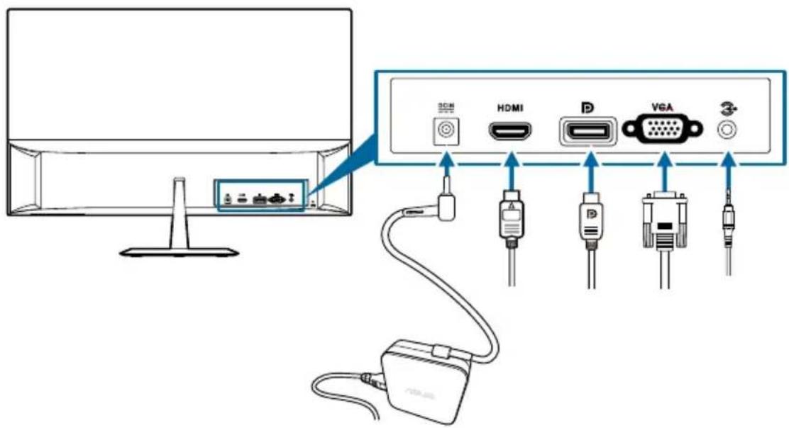 ASUS Designo VZ27AQ - Connecting the cables - 1