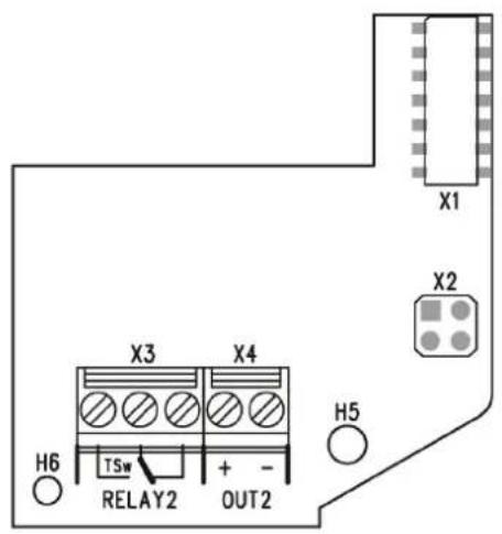 X1 X2 X3 X4 H6 TSW + - RELAY2 OUT2 H5