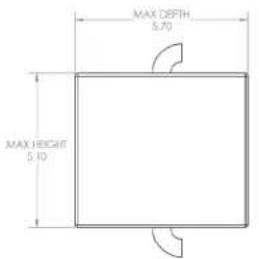 MAX DEPTH 5.70 MAX HEIGHT 5.10