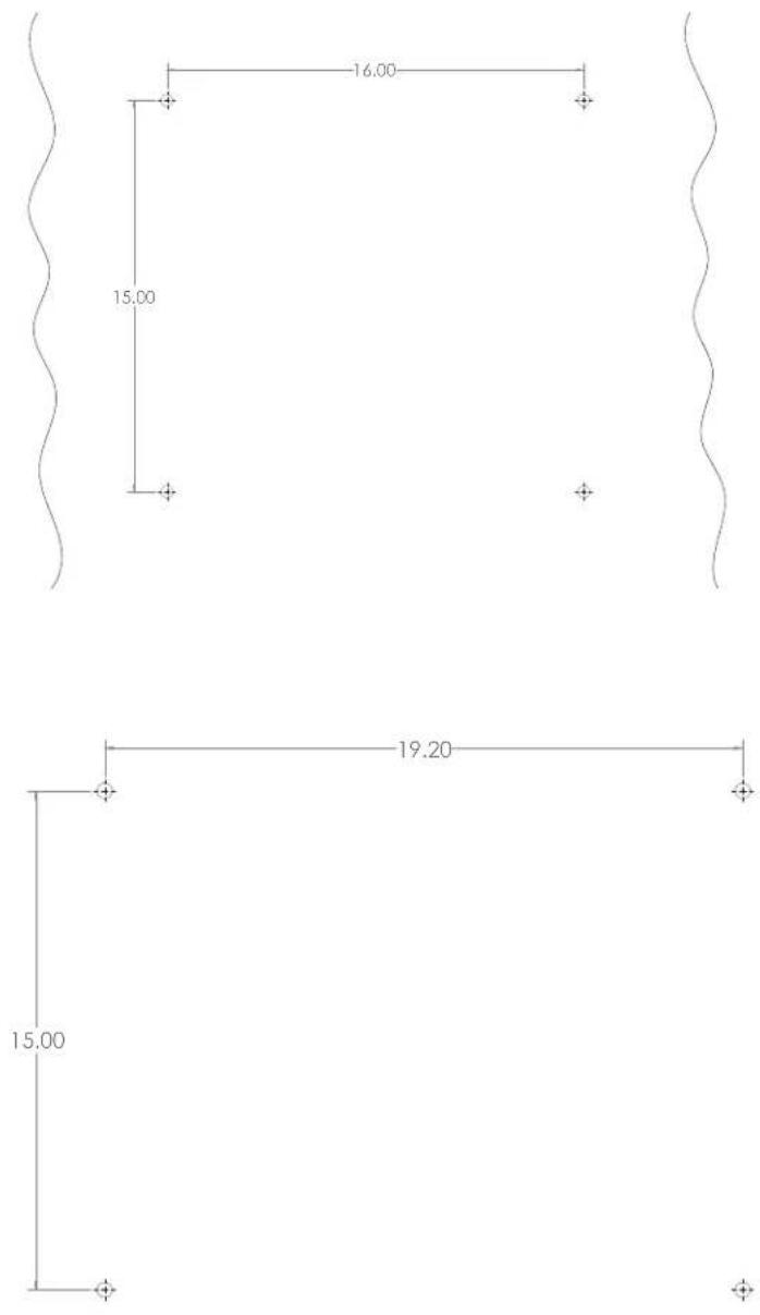 Black Box UWLS-12KD - WALLMOUNTING THE LOCKER ON 16" AND 19" C/C STUDS - 1