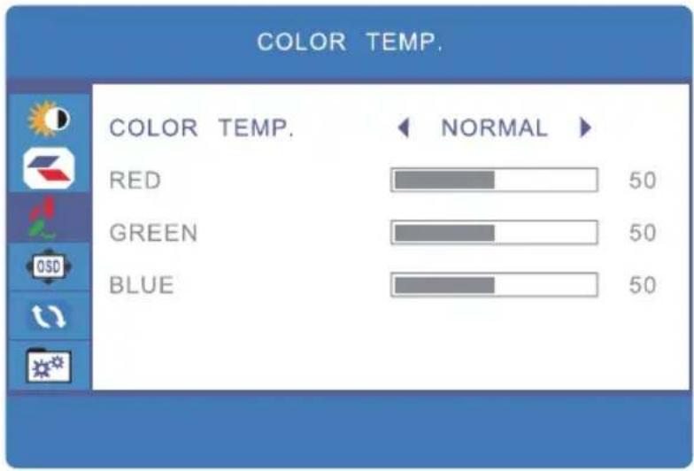 MONOPRICE 13808 - COLOR TEMP MENU - 1