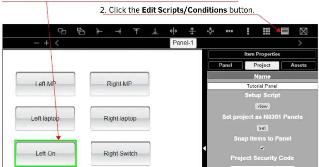 AMX NT-SD-701 - Step 5: Edit Startup Scripts for Turning a TV On/Off - 1