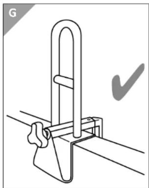 Welby Bathtub Safety Rail ASP-US-041 - CAUTION - 2