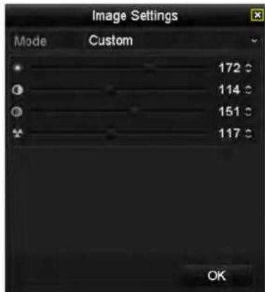 Image Settings Mode Custom 172 °C 114 °C 151 °C 117 °C OK