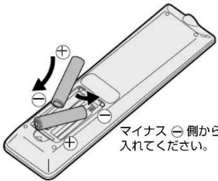 SHARP Aquos 22K45-B - 付属の単4形乾電池を入れる - 1
