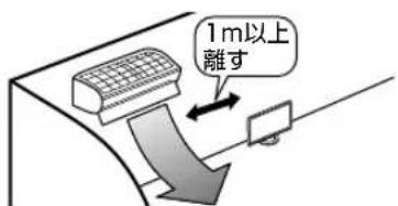 SHARP Aquos 22K45-B - エアコンのすぐ下や加湿器の近くなど、 水滴のかかる場所への設置はしない - 2