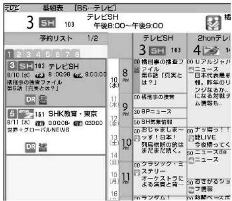 SHARP Aquos 22K45-B - 確認・取り消し・変更をしたい予約を選ぶ - 1