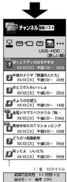 SHARP Aquos 22K45-B - 録画リストについて - 2