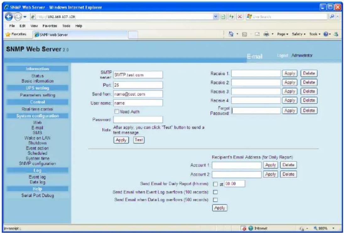 PowerPlus SNMP Box - E-mail - 1