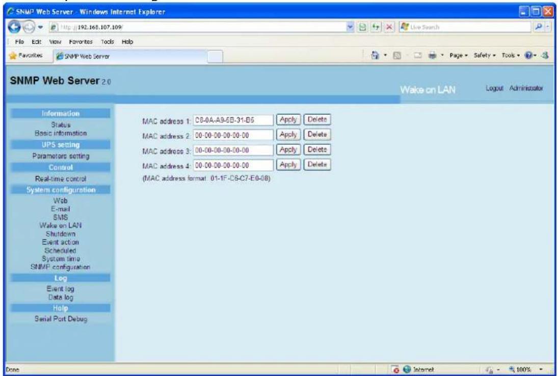 PowerPlus SNMP Box - Wake on LAN - 1