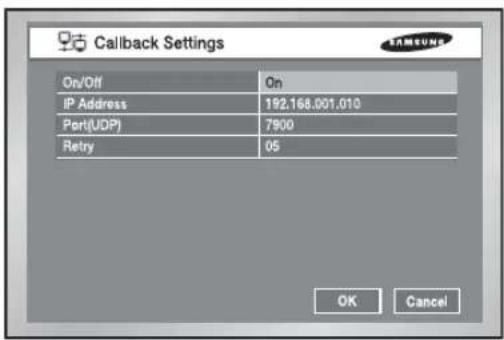 SAMSUNG SHR-2042P2 - Callback Settings - 1