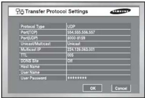 SAMSUNG SHR-2042P2 - Transfer Protocol Settings - 1