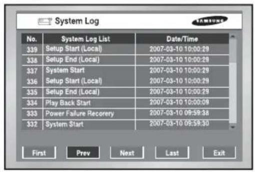 SAMSUNG SHR-2042P2 - System Log - 1