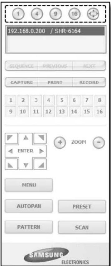 192.168.0.200 / SHR-6164 SEQUENCE PREVIOUS NEXT CAPTURE PRINT RECORD 1 2 3 4 5 6 7 8 9 10 11 12 13 14 15 16 ENTER ZOOM MENU AUTOPAN PRESET PATTERN SCAN SAMSUNG ELECTRONICS