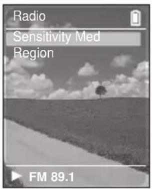 Radio Sensitivity Med Region FM 89.1