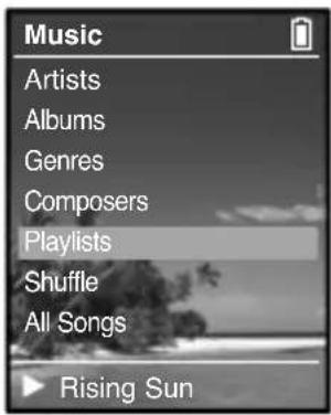 Music Artists Albums Genres Composers Playlists Shuffle All Songs Rising Sun