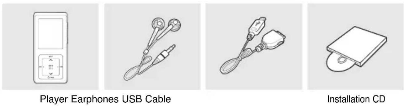 SAMSUNG YP-Z5AW/ELS - Checking the Accessories - 1